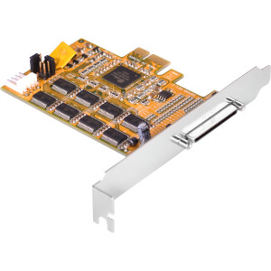 8-Port RS-232 PCI Express Card with Oxford Single Chip, Standard & Low Profile Brackets (Supports Power Over Pin-9)